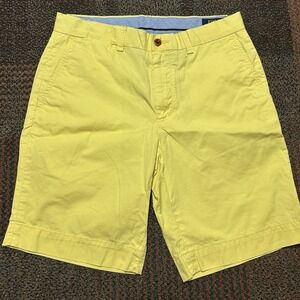 Polo Ralph Lauren Classic Fit Yellow Chino Shorts Pima Cotton Sz. 30 Preppy 9 in